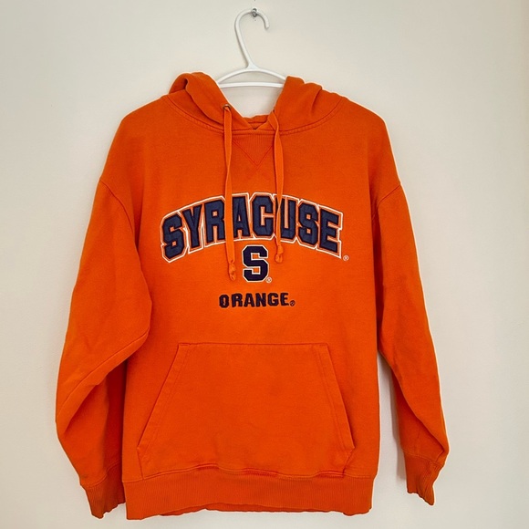 Vibrant Orange Hoodie with Bold Lettering - Picture 1 of 5
